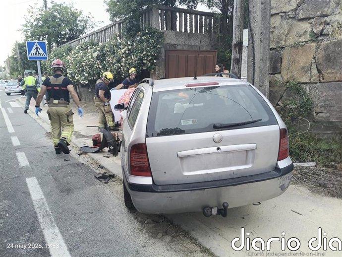 Un coche invade la acera en Sanxenxo (Pontevedra) y deja heridas a tres personas, una de ellas en estado grave
