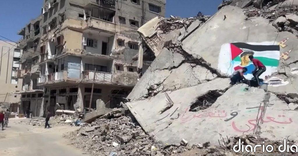Un mural de Lamine Yamal entre la destrucción provocada por Israel en Gaza