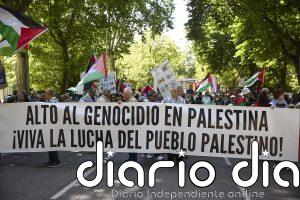 Una manifestación en Madrid pide el "boicot" a Israel en el 78 aniversario de la Nakba