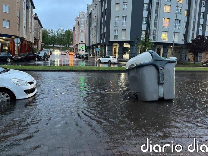 Una tormenta causa inundaciones en varias zonas de Santander