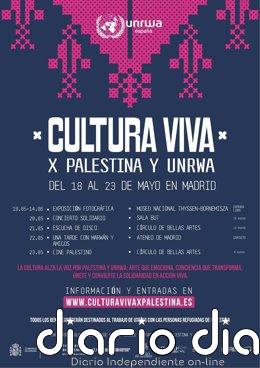 UNRWA España impulsa en Madrid el ciclo solidario 'Cultura Viva X Palestina' con música, cine y exposiciones