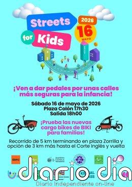 Valladolid acoge este sábado un 'cicletada' para niños que recorrerá cinco kilómetros por el centro de la ciudad