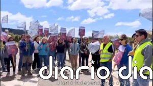 Vecinos de Ayerbe, Biscarrués y Ardisa visibilizan su hartazgo ante el estado de la carretera A-125 con una marcha lenta