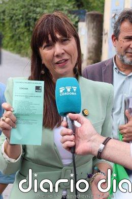 Victoria Fernández (PSOE) pide a los cordobeses que acudan a votar "pensando en lo que ocurre en sus hogares"
