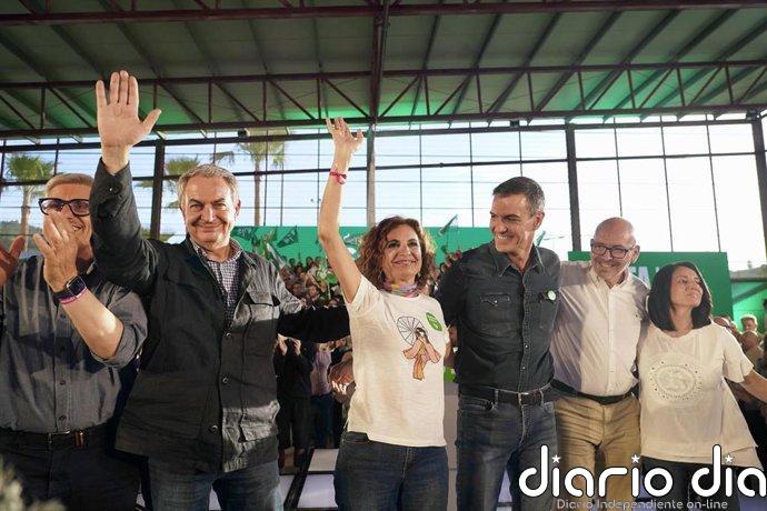 Zapatero, imputado tras protagonizar al menos siete actos en la campaña de las andaluzas, uno de ellos con Sánchez