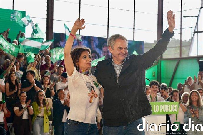 Zapatero reivindica la Andalucía que "construyó el PSOE" y advierte de que "Vox y PP la misma cosa es"