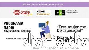 Abierta la convocatoria de la VII edición del Programa RADIA de formación tecnológica para mujeres con discapacidad