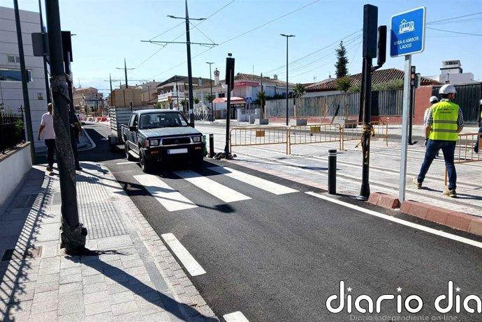 Abiertos al tráfico los viales ocupados por las obras de prolongación Sur del metro en Churriana (Granada)