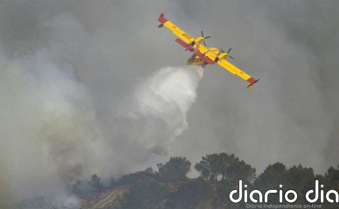 Activo un incendio forestal en Cospeito (Lugo)