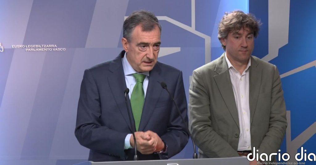 Aitor Esteban vuelve a descartar apoyar al PP para acabar con la legislatura