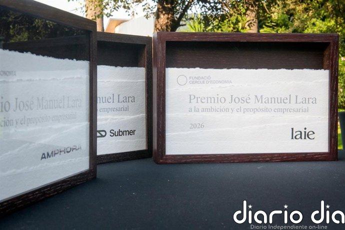 Amphora, Laie y Submer, Premio José Manuel Lara a la ambición y el propósito empresarial