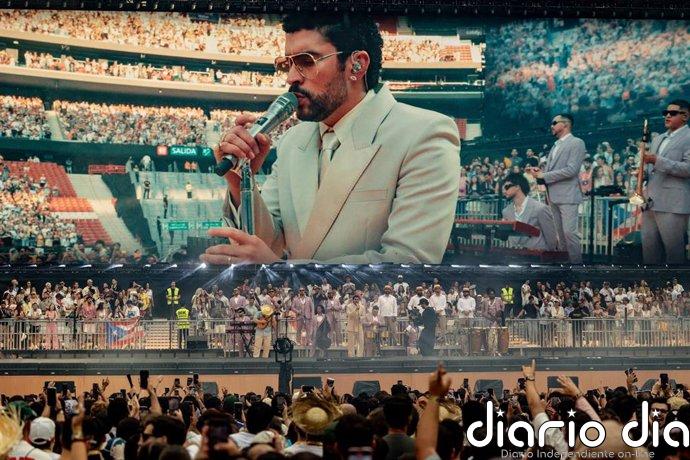 Arranca el quinto concierto de Bad Bunny en Madrid, que coincide con la Vigilia de León XIV en Plaza de Lima