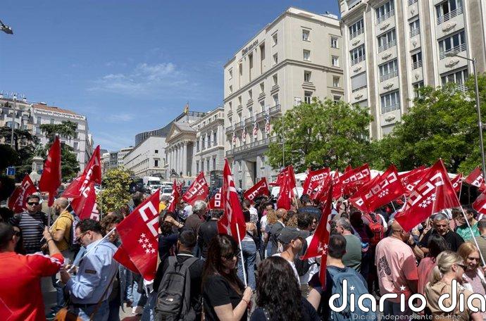 CCOO convoca movilizaciones para pedir un salario mínimo de 1.500 euros netos al mes en la AGE