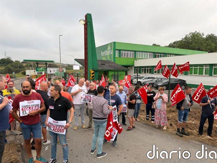 CCOO de Industria muestra su apoyo a un compañero afectado por una situación de acoso laboral y sindical en Fertiberia