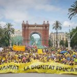 Comienza una nueva manifestación de docentes catalanes en Barcelona