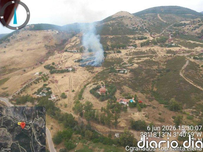 Controlado el incendio en Baños de la Encina (Jaén) que movilizó un helicóptero