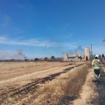 Declarado un incendio agrícola en Son Catlar, en Campos