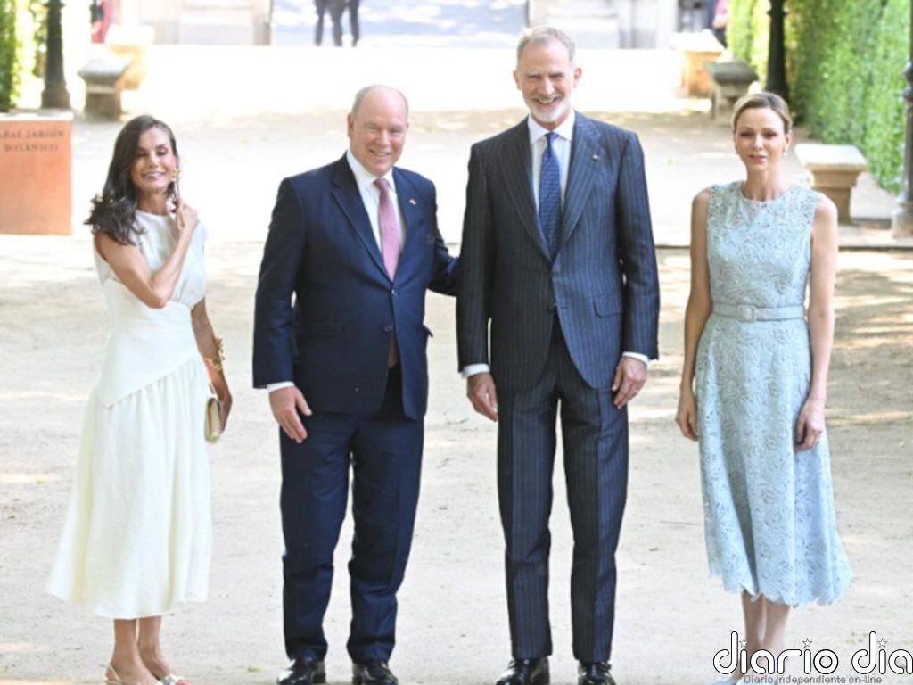 Doña Letizia y Charlène de Mónaco, duelo de estilos en su encuentro en el Real Jardín Botánico