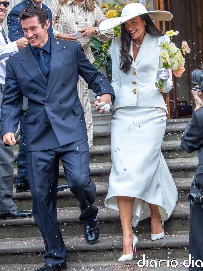 Dua Lipa rescata el legado de Bianca Jagger con el look nupcial más elegante del año