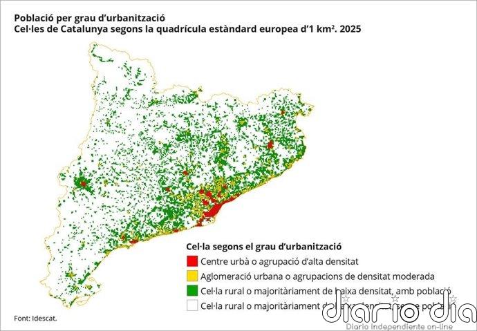 El 61,4% de la población catalana vivía en centros urbanos en 2025, según Idescat