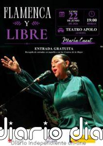 El Ayuntamiento de Almería organiza el lunes el espectáculo 'Flamenca y libre', a cargo de la cantaora María Canet