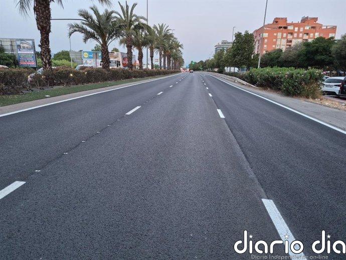 El Ayuntamiento de Murcia culmina en tiempo récord la renovación integral del asfaltado de Ronda Sur