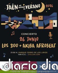 El ciclo 'Jaén no duerme en verano' arrancará el 26 de junio con el concierto de Los 300 y Akiba Afrobeat
