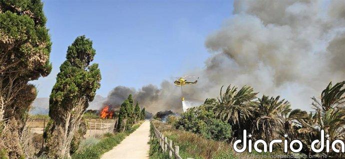 El incendio de La Arboleja (Murcia) se da por estabilizado