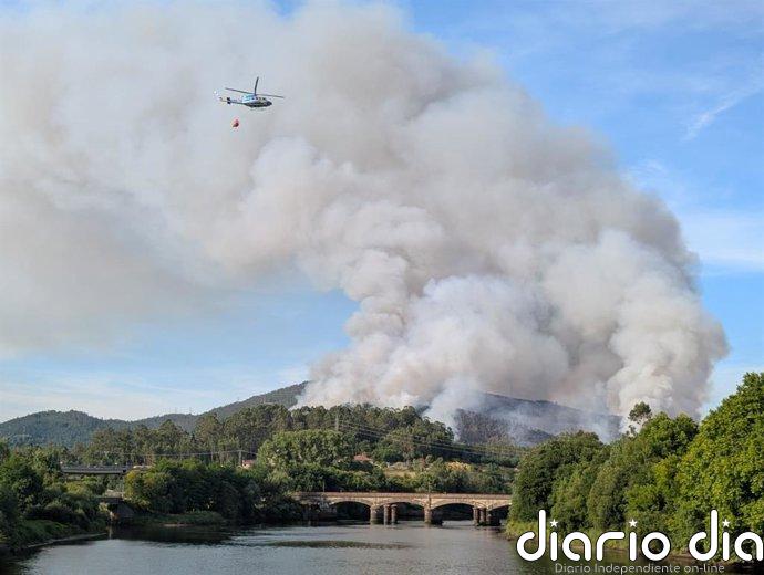 El incendio de Padrón (A Coruña) arrasa ya 60 hectáreas y obliga a evacuar una vivienda por precaución