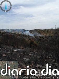 El Infoca continúa trabajando con nueve efectivos terrestres para controlar el incendio de Alosno (Huelva)