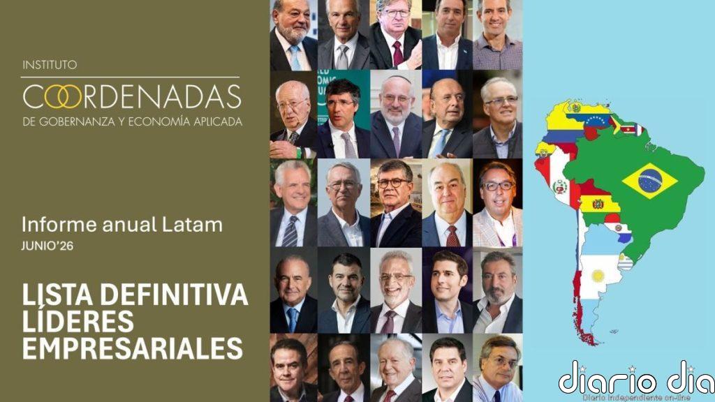 El Instituto Coordenadas identifica a los 25 empresarios más influyentes de América Latina