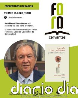 El jurista José Manuel Otero Lastres presenta este viernes en Oviedo su nuevo libro 'La vida como préstamo'