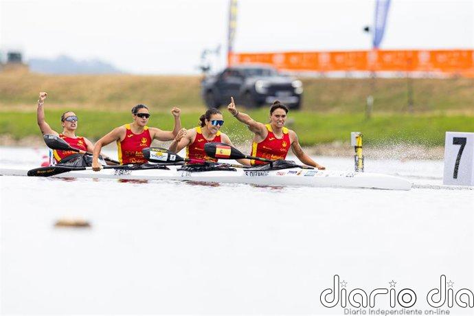 El K4 500 femenino español alarga su racha con el oro en el Europeo de esprint olímpico