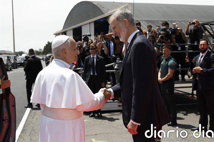 El Papa agradece al Rey "la cálida acogida y la generosa hospitalidad" de España durante su viaje