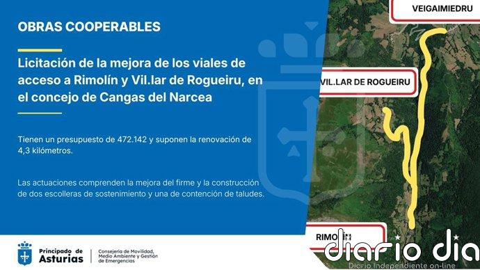 El Principado invierte 472.000 euros en la mejora de viales en Cangas del Narcea