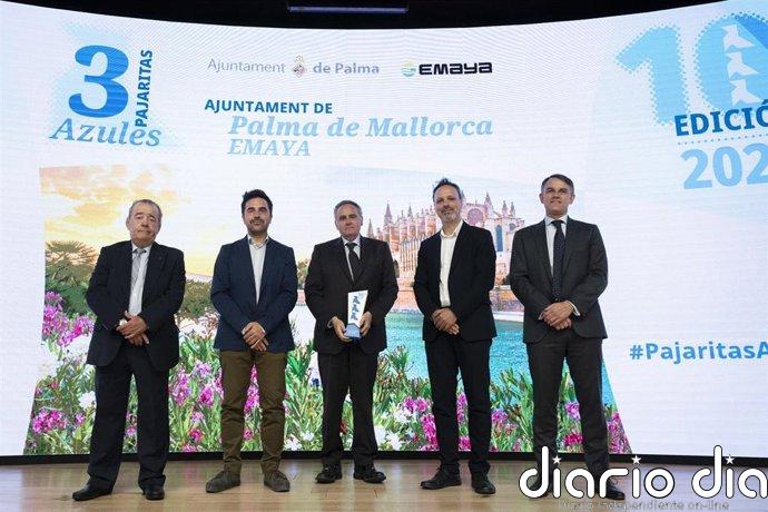 Emaya recibe tres 'Pajaritas Azules' por la recogida selectiva de papel y cartón en Palma