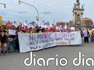 Empieza la manifestación docente en Barcelona que coincide con la visita del Papa