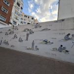 Escif anuncia un acuerdo para "salvar" su mural contra la explotación infantil en València