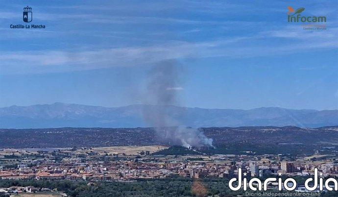 Extinguido el incendio que ha obligado al corte del ramal de la A-5 en Talavera