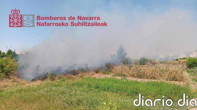 Extinguidos tres pequeños incendios de vegetación en Peralta, Corella y Viana