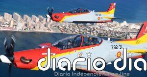 Felipe VI y la princesa Leonor realizan un vuelo de instrucción conjunto en la Academia General del Aire en San Javier