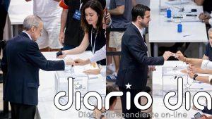 Florentino Pérez y Enrique Riquelme votan en Valdebebas