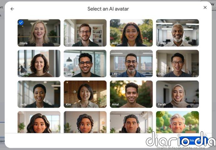 Google Vids permite crear presentación en vídeo con avatares o voz locutada por IA