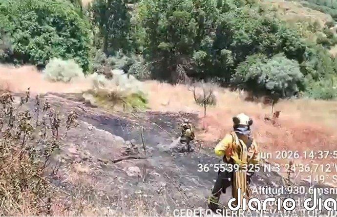 Hallan muerto a un hombre de 89 años en su finca durante la extinción del incendio en Soportújar (Granada)