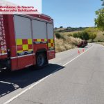 Herido un hombre de 78 años tras salirse de la vía y volcar en Abárzuza