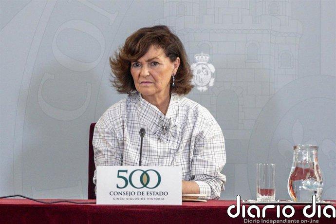 Interior concede la Gran Cruz de la Orden del Mérito a la Seguridad a la exvicepresidenta Carmen Calvo