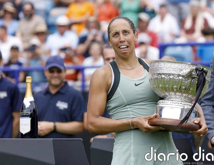 Keys hace 'hat-trick' en Eastbourne y Osaka se retira en la final de Bad Homburg