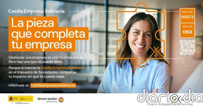 La casilla Empresa Solidaria recaudó más de 124 millones de euros en 2025, la cifra más alta desde su creación en 2018