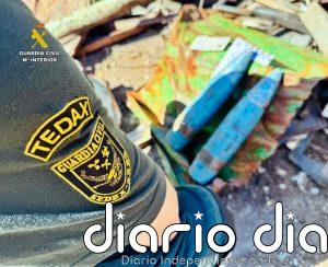 La Guardia Civil retira dos proyectiles en un centro de reciclaje en Jerez de los Caballeros