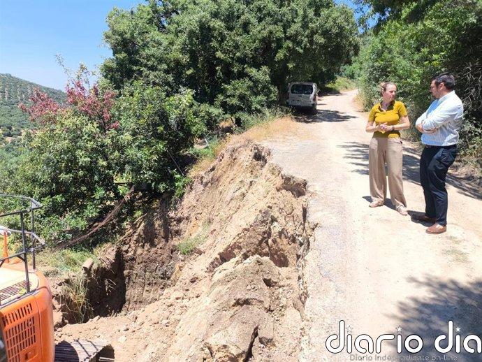 La Junta comienza el arreglo de caminos rurales dañados por las borrascas en Prado del Rey (Cádiz)